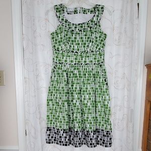Maggy London Black And Green Dress